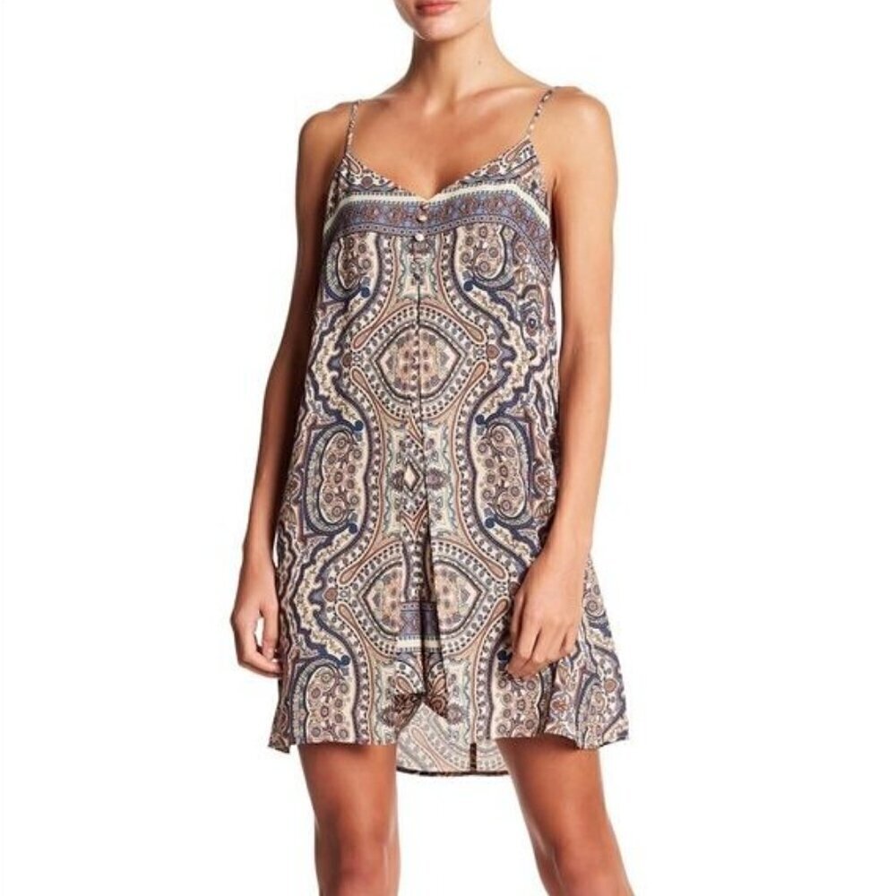 BCBGMaxAzria Helene Vintage Brocade Printed‎ Layered Romper M